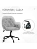 Vinsetto Bürosessel-60B x 61T x 81-91H cm-Hellgrau