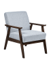 Beliani Sessel ASNES in Grau/Braun - (W) 62 x (H) 79 x (L) 78 cm