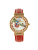 Bertha Emily Uhr mit Perlmutt-Lederarmband in Gold/Orange