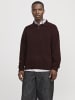 Jack & Jones Gestricktes Polo in Bitter Chocolate