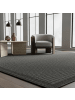 KADIMA DESIGN Teppich Outdoor Waschbar Einfarbig DAFNE Strapazierfähig OEKO-TEX in Schwarz