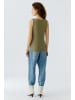 Oui FILIZ Top aus Viskose-Rippe in Green Garden