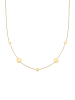 Elli Halskette 925 Sterling Silber Geo, Kreis, Plättchen in Gold