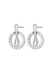 faina Women Stud Earrings in Silver White