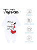 TupTam Baby Strampler Set mit Spruch in rot/weiß