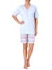 NORMANN Shorty Pyjama kurzarm Ethnolook - 44779 in hellblau