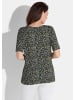 GOLDNER Kurzgröße:  Shirt Shirt in marine / grün / gemustert