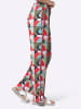 Heine Druckhose in pink-schwarz-bedruckt