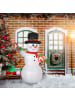 Outsunny Aufblasbar Weihnachtsdeko in Weiß 120L x 80B x 180H cm