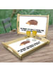 Mr. & Mrs. Panda tablett aus holz Igel Herzen mit Spruch in Weiß