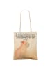 Mr. & Mrs. Panda shopping bag Capybara Blume Design mit Spruch in Weiß