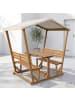 home24 Überdachte Gartensitzgruppe Eterra in Akazie Braun / Creme