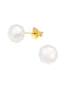 Alexander York Ohrringe, Ohrstecker PERLE FW 7 mm weiß in Gold, 2-tlg. in gold