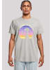 F4NT4STIC T-Shirt Alien Peace Sunset in grau meliert
