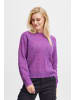 PULZ Jeans Strickpullover PZIRIS Pattern Pullover in lila