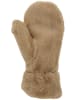 styleBREAKER Fäustlinge mit Teddyfell in Beige