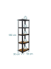 relaxdays Schwerlastregal in Schwarz/Braun - (B)50 x (H)180 x (T)30 cm