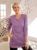 WITT WEIDEN Winter-Shirt in violett-schwarz-meliert