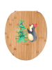 Mr. & Mrs. Panda Motiv WC Sitz Pinguin Weihnachtsbaum ohne Spruch in Braun