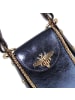 Florence Florence Umhängetasche Leder blau metallic ca. 13cm