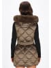 faina Women Vest in brown bronze