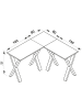VCM  X Schreibtisch Eckschreibtisch L Form 220x220x80 in Silber / Sonoma-Eiche