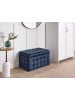 Beliani Ottomane MICHIGAN in Blau - (W) 72 x (H) 40 x (L) 42 cm