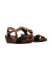 Enza Nucci Sandalen mit Keilabsatz und Riemen Schwarz