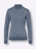 Sieh an! Stehkragen-Pullover in taubenblau