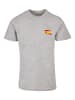 F4NT4STIC T-Shirt Spanien Flagge Spain in grau meliert
