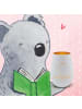 Mr. & Mrs. Panda Gold Windlicht Stinktier  mit Spruch in Weiß