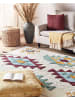 Beliani Kurzflor DUZCE in Bunt/Beige/Burgunderrot - (W) 140 x (H) 1.5 x (L) 200 cm