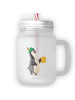 Mr. & Mrs. Panda Glas Pinguin Bier ohne Spruch in Transparent