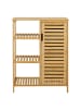 en.casa Badschrank Vetlanda Bambus in Beige (H)87cm (B)66cm (T)33cm