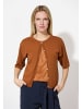 More & More Kurzarm-Cardigan in clay brown
