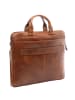 SID & VAIN Leder-Laptoptasche 14" Leder Businesstasche Unisex CARSON in braun