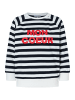 More & More sportives 3/4 Arm Sweatshirt, gestreift in marine/offwhite