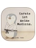 Mr. & Mrs. Panda Glasuntersetzer Pinguin Karate Design mit Spruch in Weiß