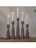 STAR Trading Kerzenleuchter ,Midja, LED, 5-armig, Holz in Wallnuss-Optik