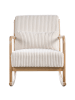 Beliani Schaukelsessel SORSELE in Weiß/Braun - (W) 65 x (H) 79 x (L) 81 cm
