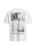 Jack and Jones T-Shirt JCOPOINT Back Imagery Tee SS Crew Neck in Weiß