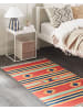 Beliani Kelim HATIS in Bunt/Blau/Rot - (W) 80 x (L) 150 cm