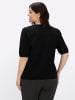 sheego Kurzarm-Pullover in schwarz