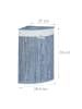 relaxdays 3 x Eckwäschekorb in Grau - (B)49,5 x (H)65 x (T)37 cm