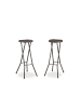 relaxdays 2x Barhocker in Braun - (B)32,5 x (H)80 x (T)29 cm