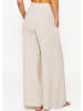 SASSYCLASSY Musselin Hose mit weitem Bein in Beige