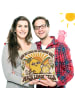 Mr. & Mrs. Panda Kopfkissen Zitrone Groovy Design mit Spruch in Weiß
