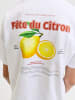 JACK & JONES Junior Basic T-Shirt Backprint Baumwolle Jjlemon in bright white