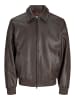 Jack & Jones Kunstlederjacke in Chocolate Brown