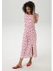 Aniston CASUAL Sommerkleid in pink-wollweiß-rot